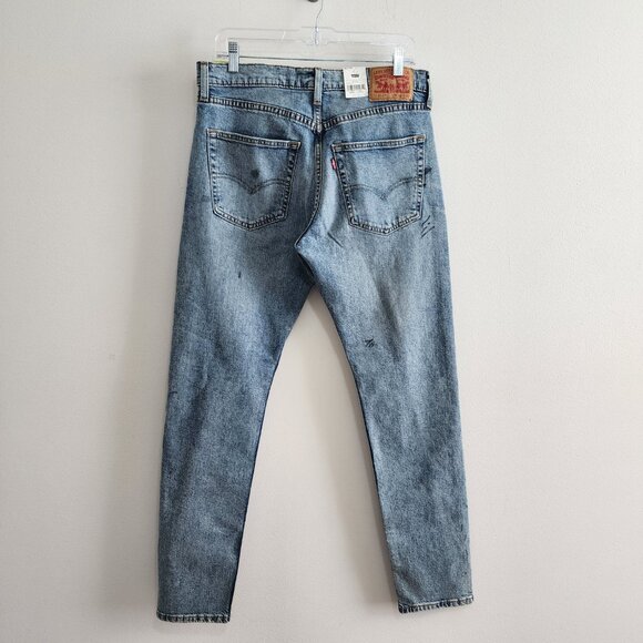 NWT Levi's 512 Slim Taper Jeans Paint Splatter Blue Mens 32x32 - Picture 2 of 7